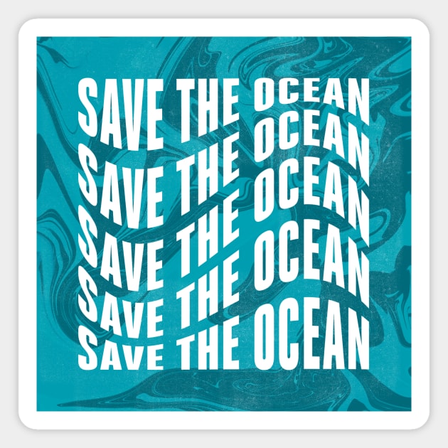 Save the ocean waves Magnet by stu-dio-art